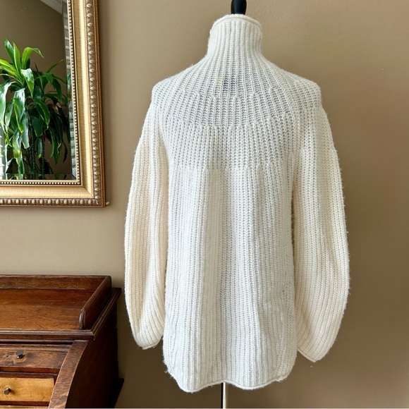 Rag & Bone Joseph Alpaca Turtleneck Oversized Sweater Ivory Cream White Size M - Picture 8 of 16
